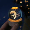 Galactic Saturn Crystal Ball with Wooden Base ATHLEXES