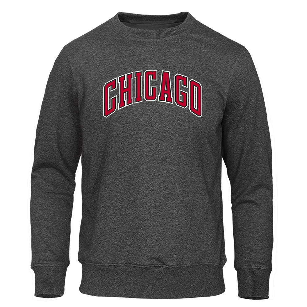 Chicago City Letter Print Hip Hop Hoodie for Men ATHLEXES