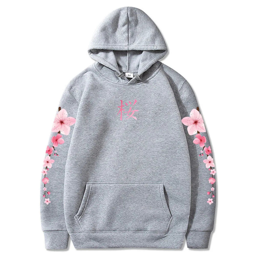 Sakura Blossom Graphic Hoodie for All Seasons ATHLEXES