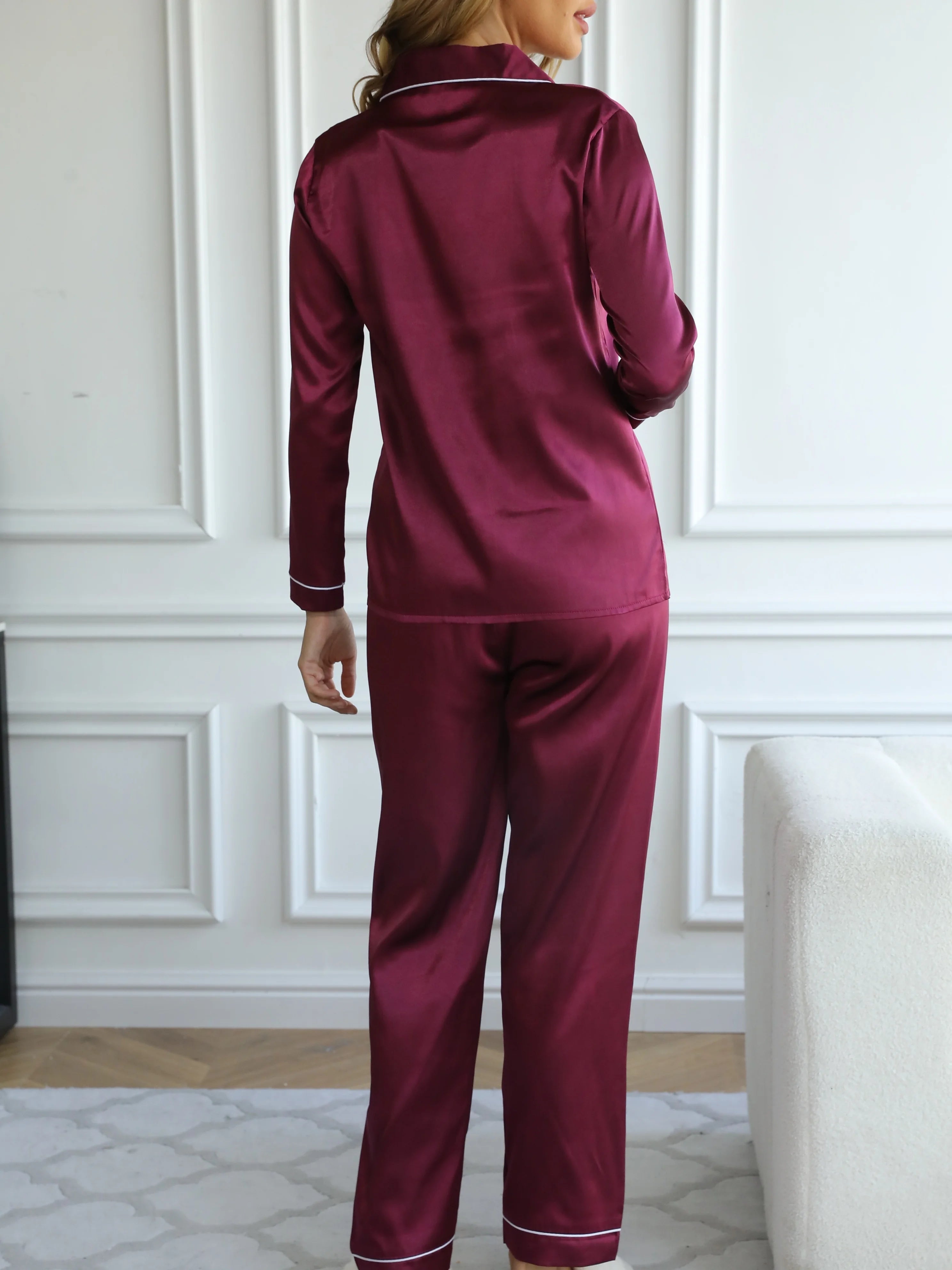Solid Long Sleeve Pajama Set ATHLEXES