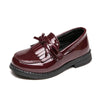 Elegant Bow-Knot Leather Flats for Girls' Events ATHLEXES