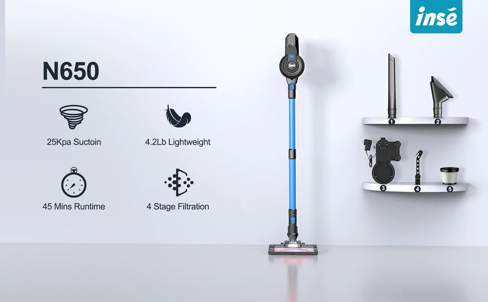 Inse PowerClean Cordless Vacuum Cleaner ATHLEXES