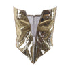 Goddess Glam Metallic Corset Top ATHLEXES