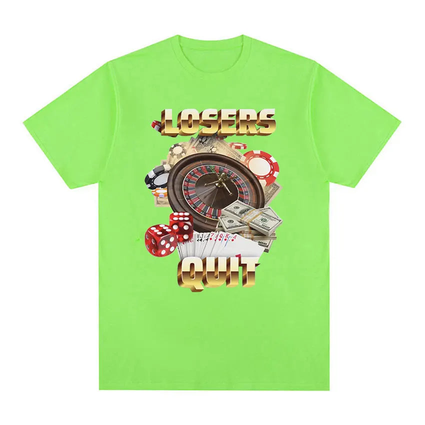 Vintage Losers Quit Gambling Meme T-Shirt ATHLEXES