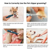 Pet Grooming Kit Dog Cat Paw Hair Clipper Trimmer LED Professional Dog Shaver Cutters Nail Grinding Machine Tools Supplies 2021 ATHLEXES