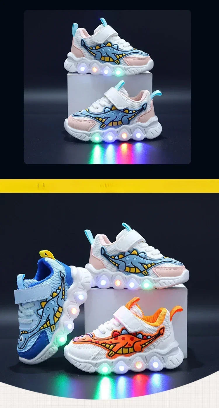 GlowStep Kids LED Cartoon Sneakers ATHLEXES