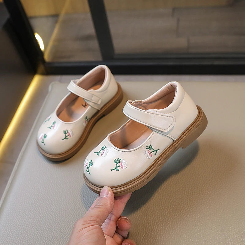 Princess Blossom Leather Mary Janes for Girls ATHLEXES