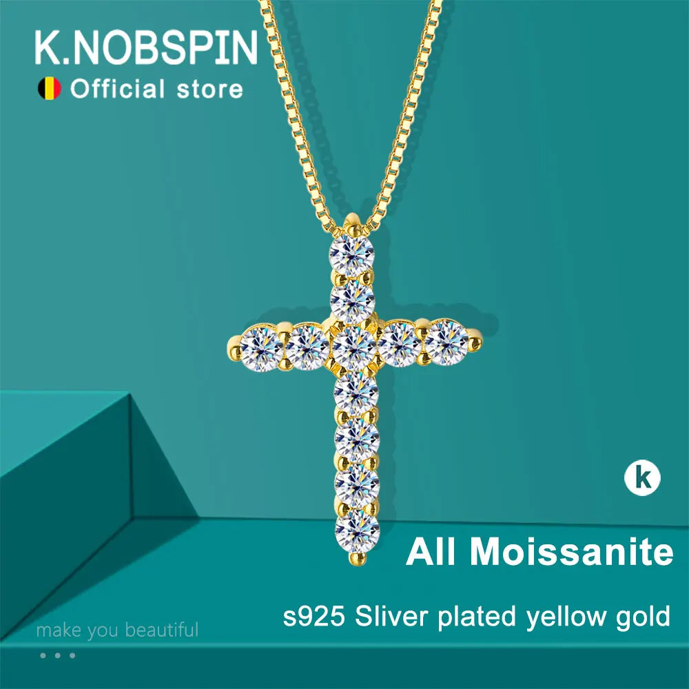 Moissanite Luxe Cross Pendant Necklace ATHLEXES