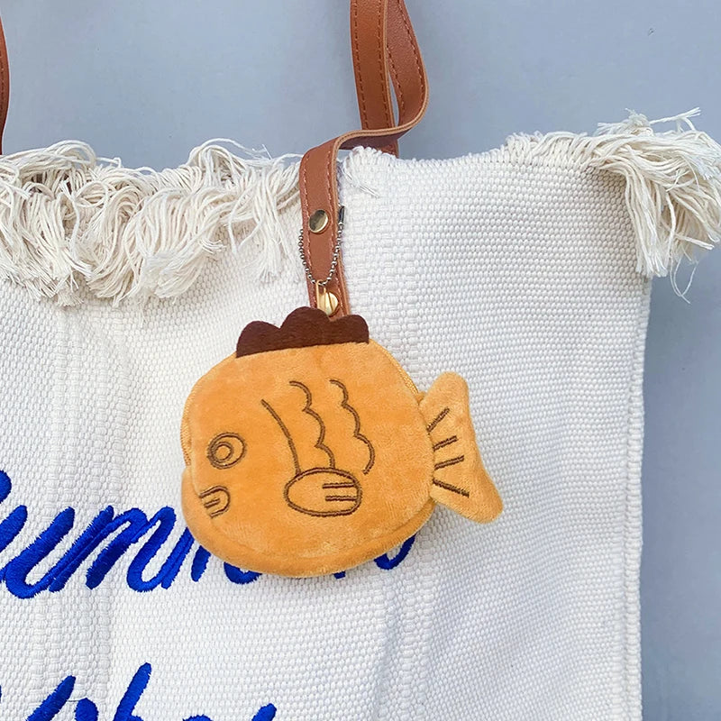 Cute Plush Snapper Fish Coin Purse Wristlet Wallet ATHLEXES