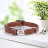 Engraved Luxury PU Leather Cat Collar ATHLEXES
