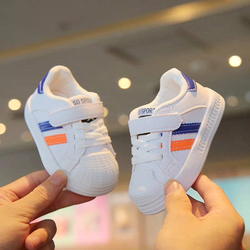 ChicStride 2 Striped White Baby Casual Sneakers ATHLEXES