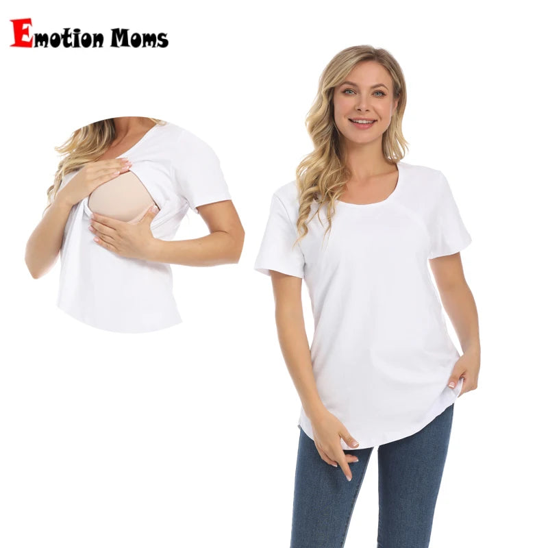 Maternity Comfort Tee for Nursing Moms ATHLEXES