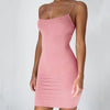 LuxeFit Black Spaghetti Strap Mini Dress ATHLEXES