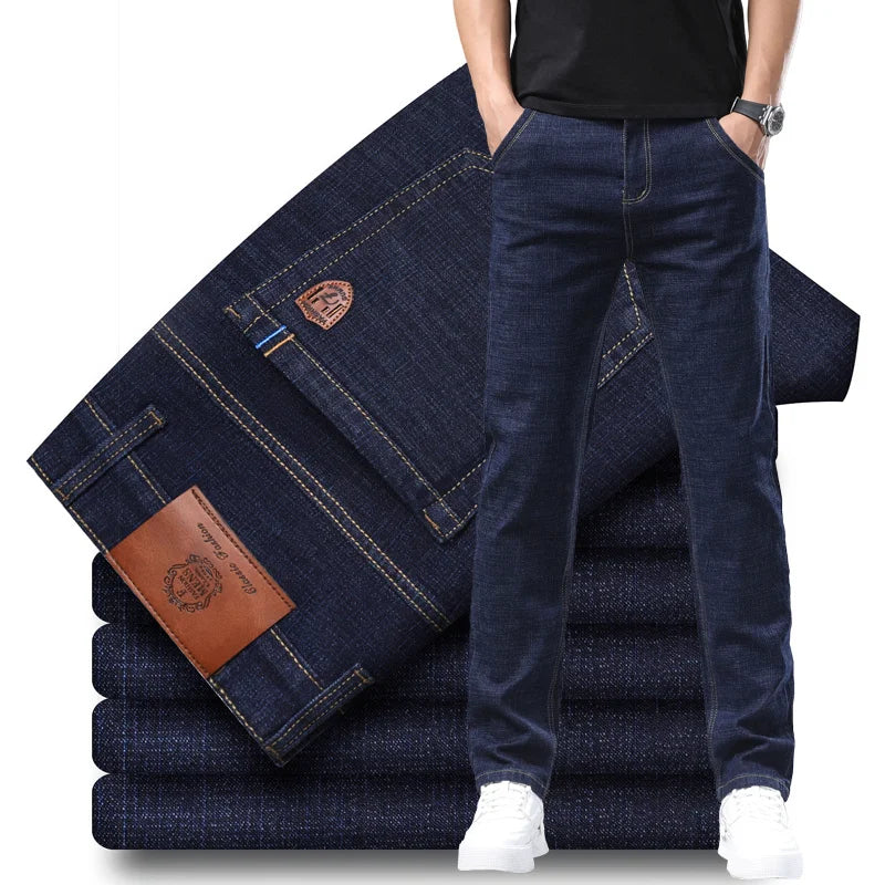 2024 Elite Stretch Loose Fit Denim Trousers for Men ATHLEXES