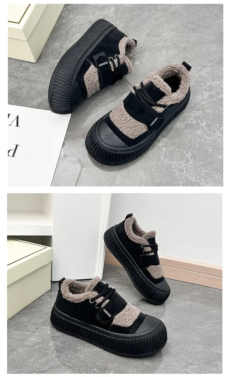 CozyFur Luxe Winter Lace-Up Sneakers ATHLEXES