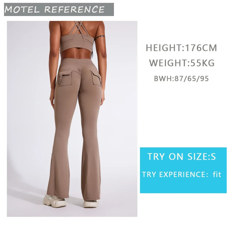 JoyFit High Waisted Bell Bottom Yoga Pants ATHLEXES
