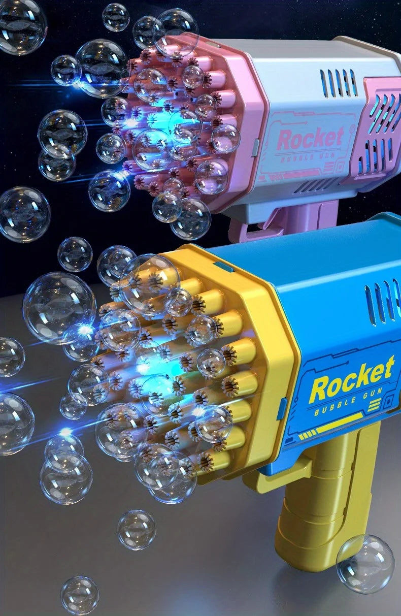 Kids' 40-Hole Rocket Bubble Gun with LED Light ATHLEXES