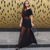 Chic Off-Shoulder Mesh Maxi Dress for Women ATHLEXES