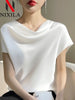 Chic Satin Silk Summer Blouse for Women ATHLEXES