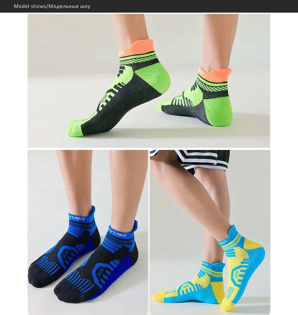 Vibrant 5 Pairs Athletic Cotton Socks Set ATHLEXES