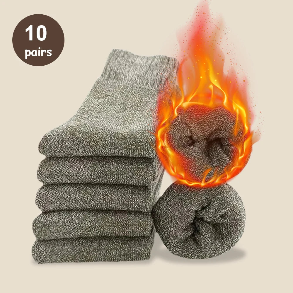 Retro Warm Wool Socks for Men - 5 Pairs ATHLEXES