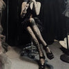 Gothic Spider Web Silk Tights for Alternative Fashion Women ATHLEXES