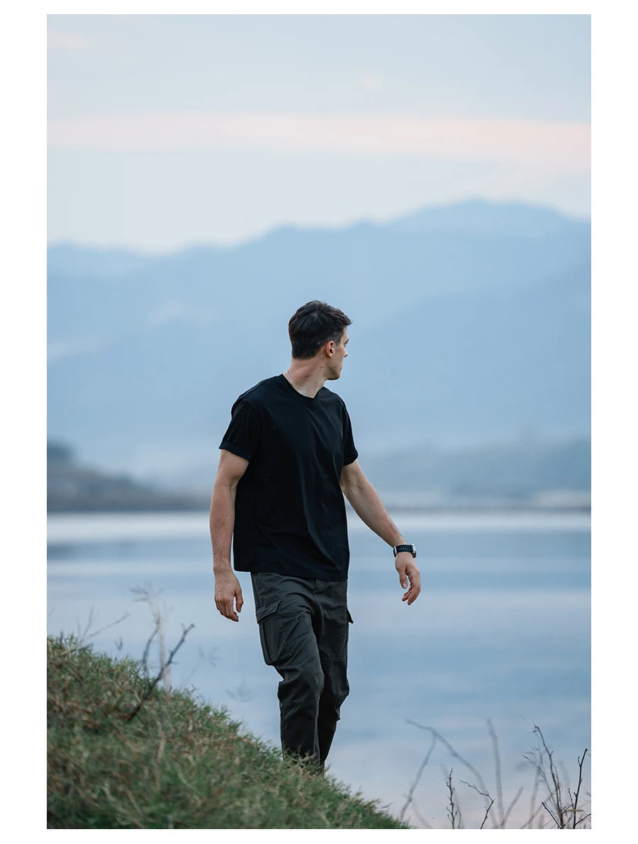 SIMWOOD 2024 Summer Cool Dry Sorona Fabric Men's Workout Tee ATHLEXES