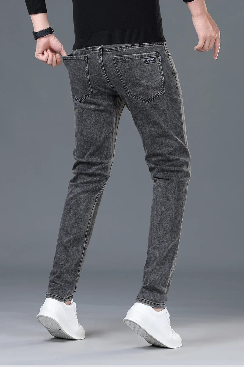 Korean Slim Fit Men's Denim Jeans ATHLEXES