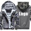 Camouflage Custom Logo Faux Fur Hoodie Jacket ATHLEXES