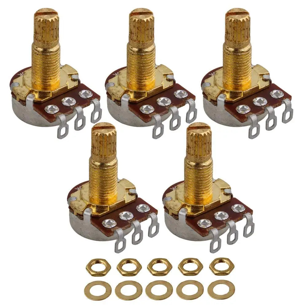 Premium A500k Aluminum Guitar Potentiometers Pack of 5 ATHLEXES