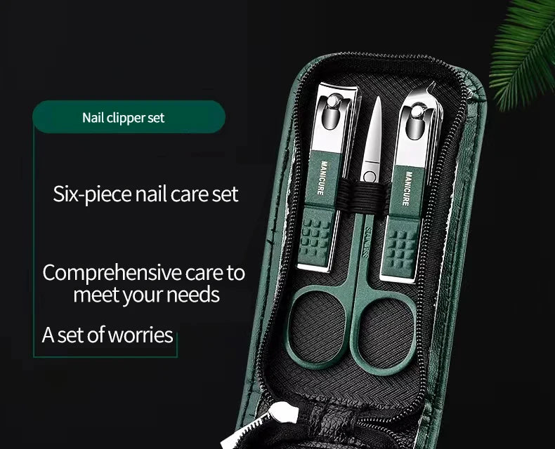 Luxury Nail Care Set: 6-Piece Manicure Tools ATHLEXES