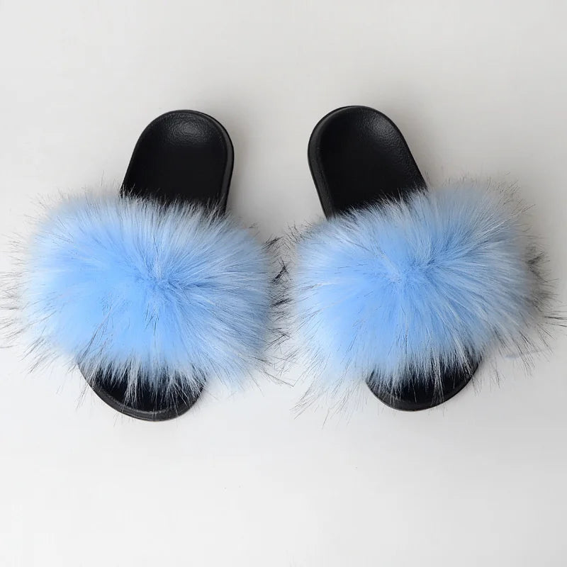 Luxury Faux Fur Slides for Women - Summer Comfort ATHLEXES