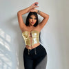 Goddess Glam Metallic Corset Top ATHLEXES