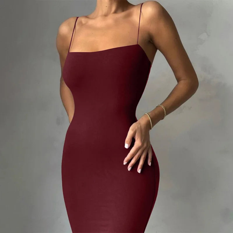 Chic Summer Backless Bodycon Dress ATHLEXES