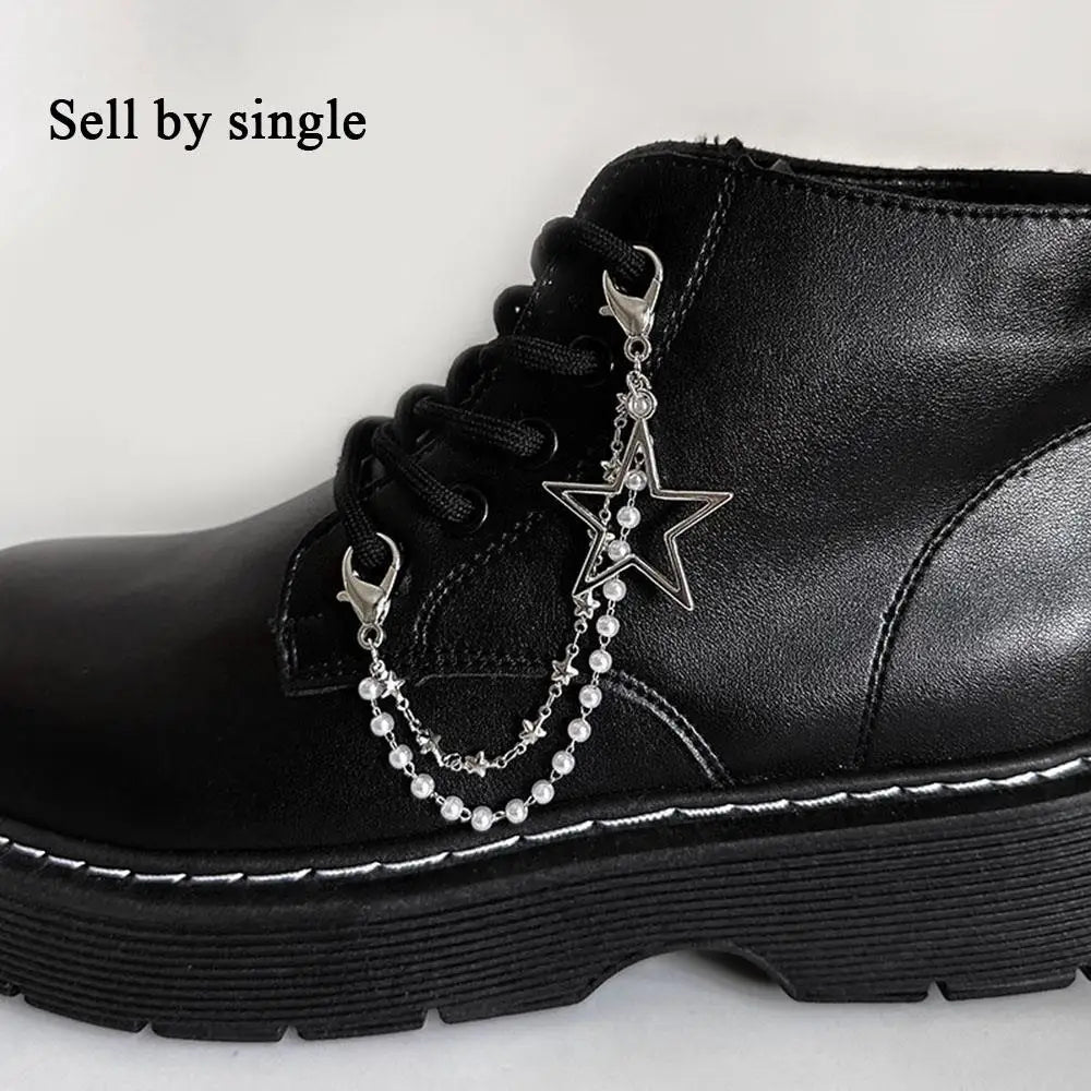 Pearl Charm Metal Shoe Buckle Chain Decorations ATHLEXES