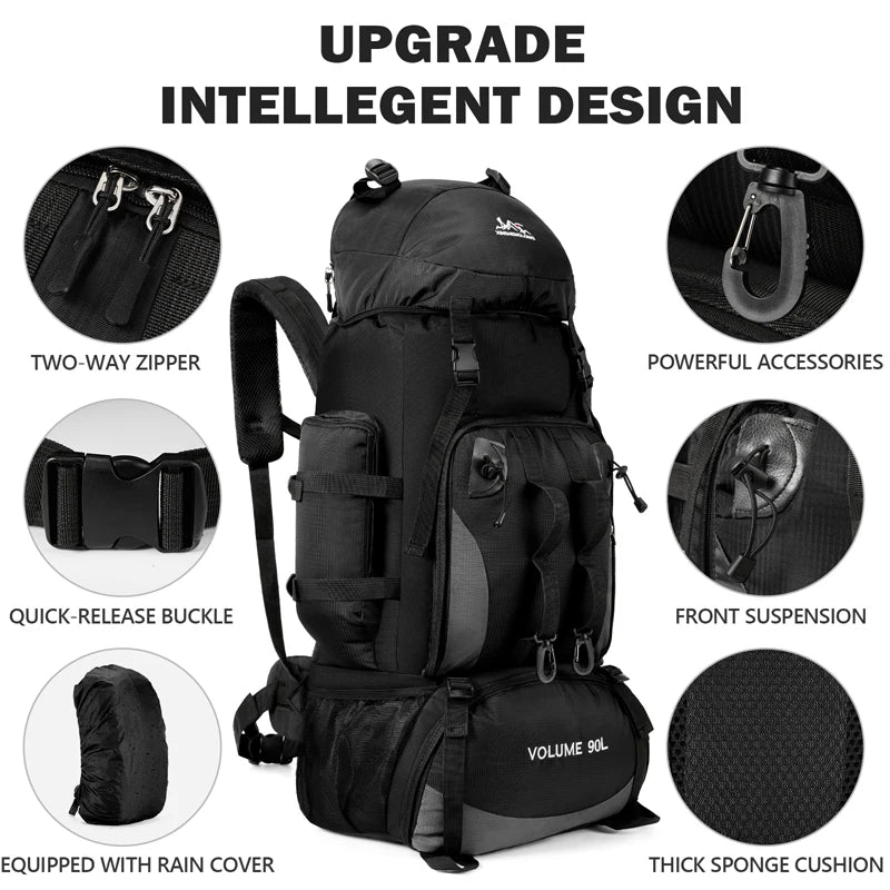 Voyager 90L Waterproof Hiking Backpack ATHLEXES
