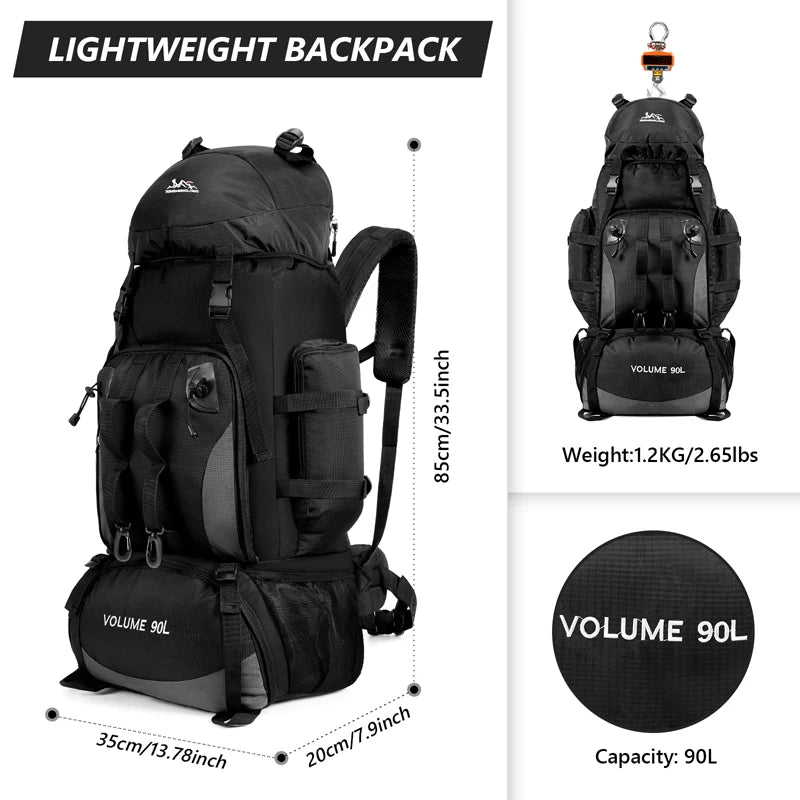 AdventureMax 90L Waterproof Trekking Backpack ATHLEXES