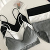 Women's Sports Bra Set Underwear Bra Korean Style Push Up No Steel Ring Bra ATHLEXES