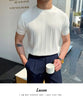 Korean Business Casual Summer Knit T-Shirt for Men ATHLEXES