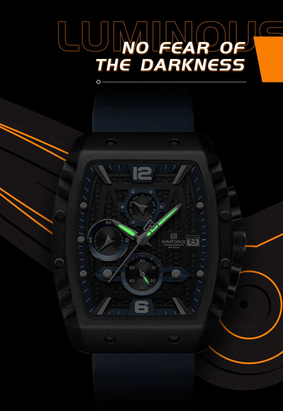NAVIFORCE NF8025 Waterproof Sport Chronograph Watch ATHLEXES