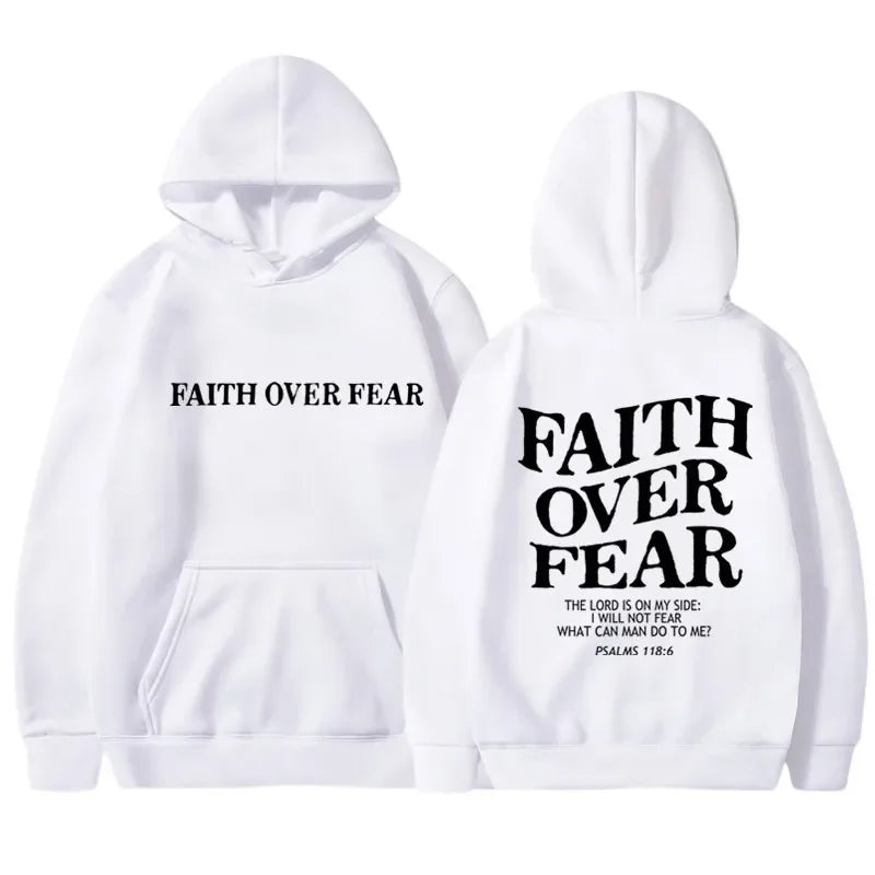 Faith Over Fear Inspirational Graphic Hoodie ATHLEXES