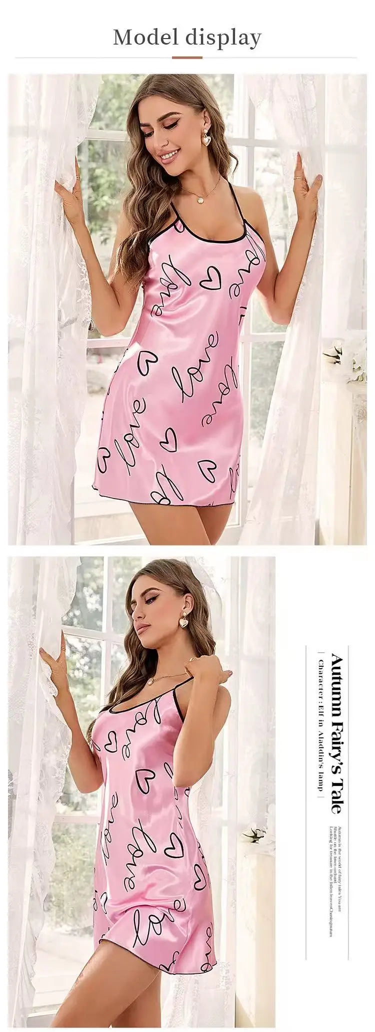 HeartPrint Casual Nightgown for Women ATHLEXES