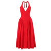 Chic White Backless Halter Dress for Summer Events ATHLEXES