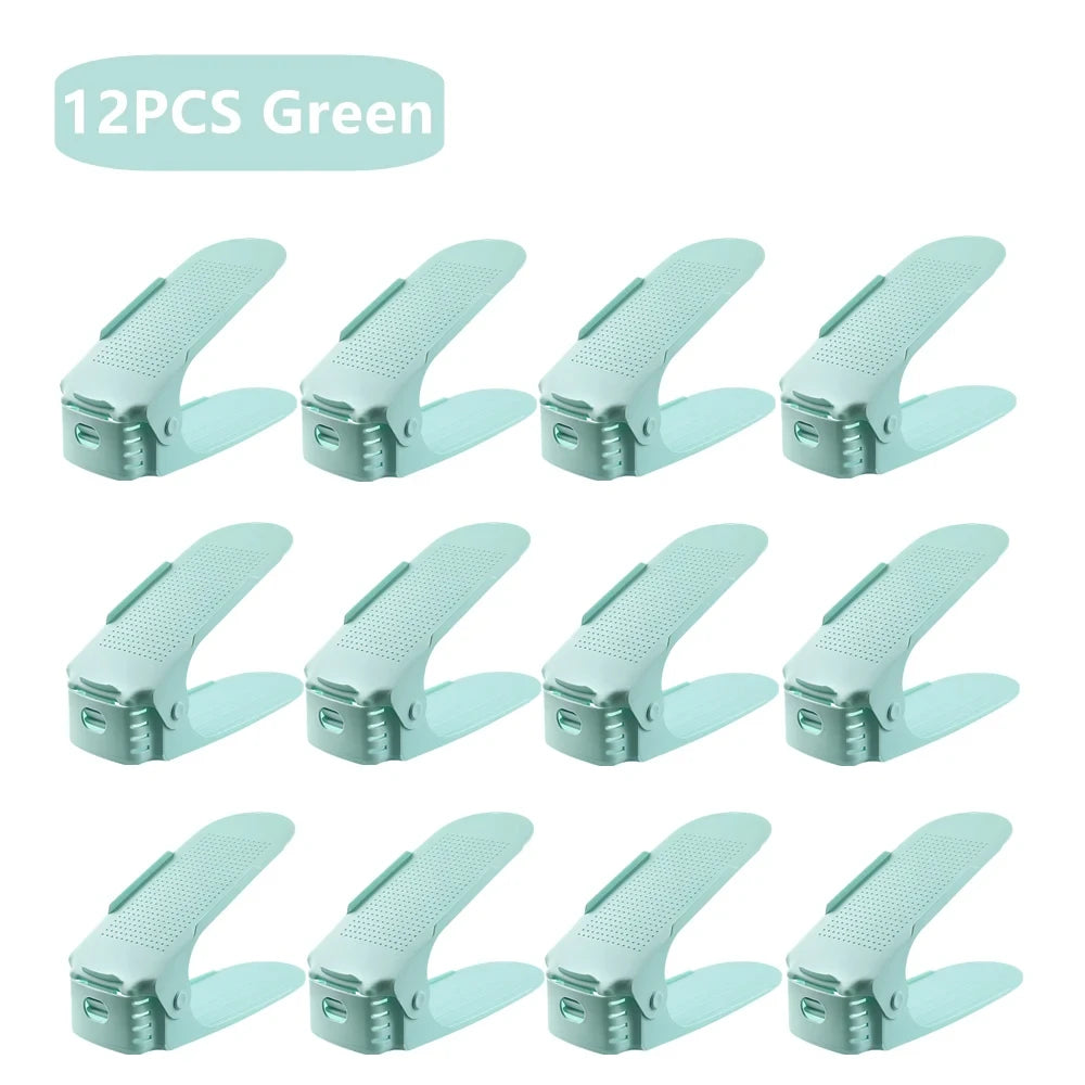 ShoeSavvy 12Pcs Adjustable Organizer Rack System ATHLEXES