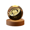 Galactic Saturn Crystal Ball with Wooden Base ATHLEXES