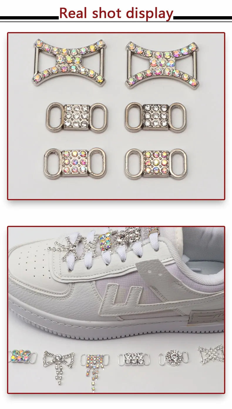 Diamond Luxury AF1 Shoelace Charms with Metal Buckle ATHLEXES
