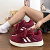 Chic Retro Matte Black Casual Sneakers for Women ATHLEXES