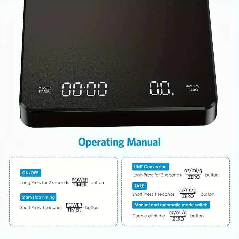 Precision Brew Digital Coffee Scale with Timer ATHLEXES