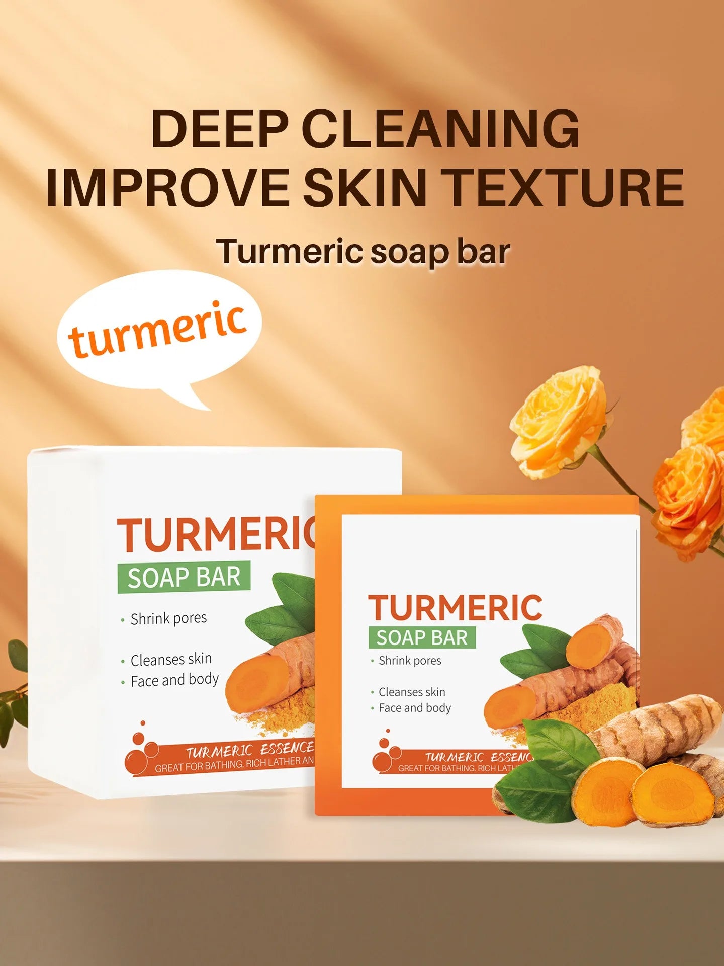 Turmeric Glow Handmade Soap for Brightening Skin ATHLEXES