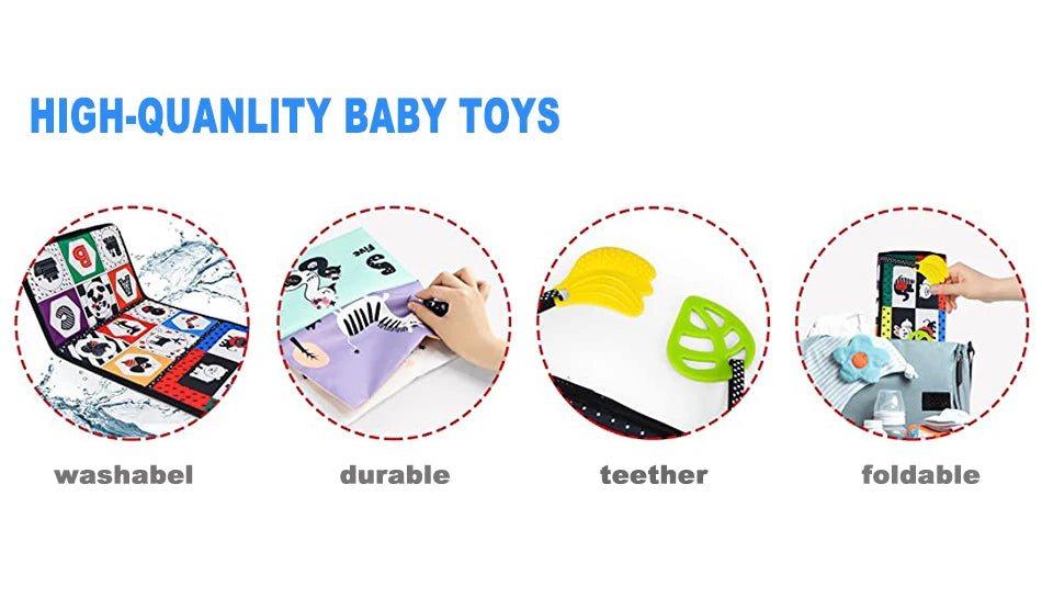 Interactive Baby Cloth Book with Mirror ATHLEXES